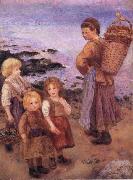 Pierre-Auguste Renoir Mussel Fishers at Berneval oil painting on canvas